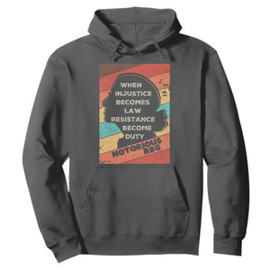 When Injustice Becomes Law Resistance Becomes Duty Hoodie Political Protest Feminist RGB TS10 Dark Heather Print Your Wear