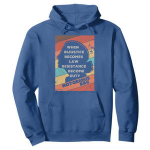 When Injustice Becomes Law Resistance Becomes Duty Hoodie Political Protest Feminist RGB TS10 Royal Blue Print Your Wear