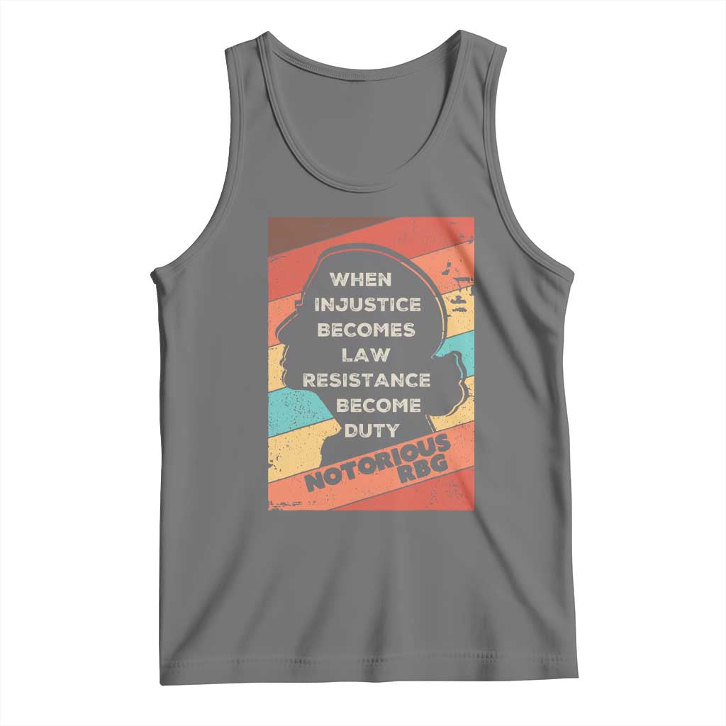 When Injustice Becomes Law Resistance Becomes Duty Tank Top Political Protest Feminist RGB TS10 Black Heather Print Your Wear