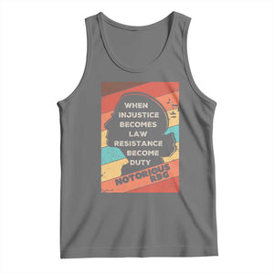 When Injustice Becomes Law Resistance Becomes Duty Tank Top Political Protest Feminist RGB TS10 Black Heather Print Your Wear