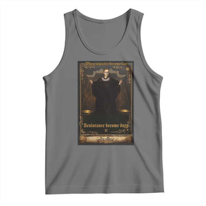 Tarot Card RBG Tank Top When Injustice Becomes Law Resistance Becomes Duty TS10 Black Heather Print Your Wear