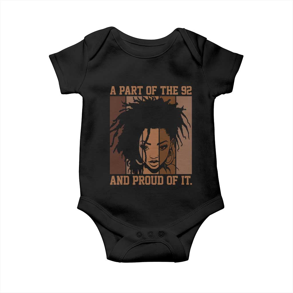 92 Percent Black Woman Power Baby Onesie A Part Of The 92% And Proud Of It TS10 Black Print Your Wear