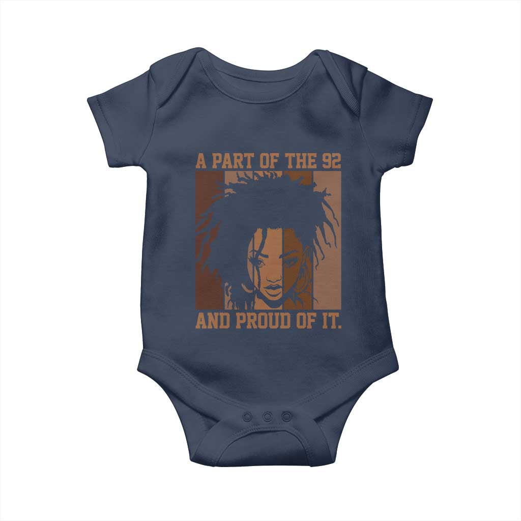 92 Percent Black Woman Power Baby Onesie A Part Of The 92% And Proud Of It TS10 Navy Print Your Wear