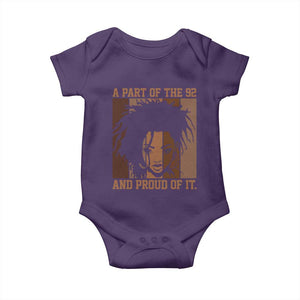 92 Percent Black Woman Power Baby Onesie A Part Of The 92% And Proud Of It TS10 Purple Print Your Wear