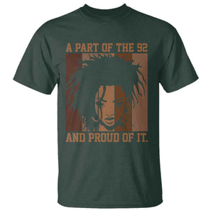 92 Percent Black Woman Power T Shirt A Part Of The 92% And Proud Of It TS10 Dark Forest Green Print Your Wear