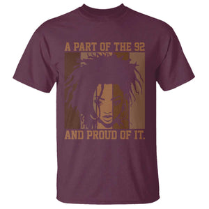 92 Percent Black Woman Power T Shirt A Part Of The 92% And Proud Of It TS10 Maroon Print Your Wear