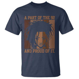 92 Percent Black Woman Power T Shirt A Part Of The 92% And Proud Of It TS10 Navy Print Your Wear