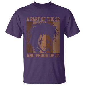92 Percent Black Woman Power T Shirt A Part Of The 92% And Proud Of It TS10 Purple Print Your Wear