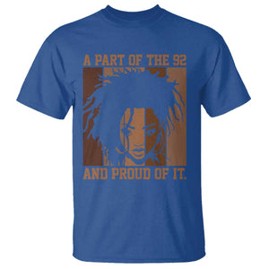 92 Percent Black Woman Power T Shirt A Part Of The 92% And Proud Of It TS10 Royal Blue Print Your Wear
