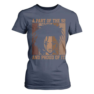 92 Percent Black Woman Power T Shirt For Women A Part Of The 92% And Proud Of It TS10 Navy Print Your Wear