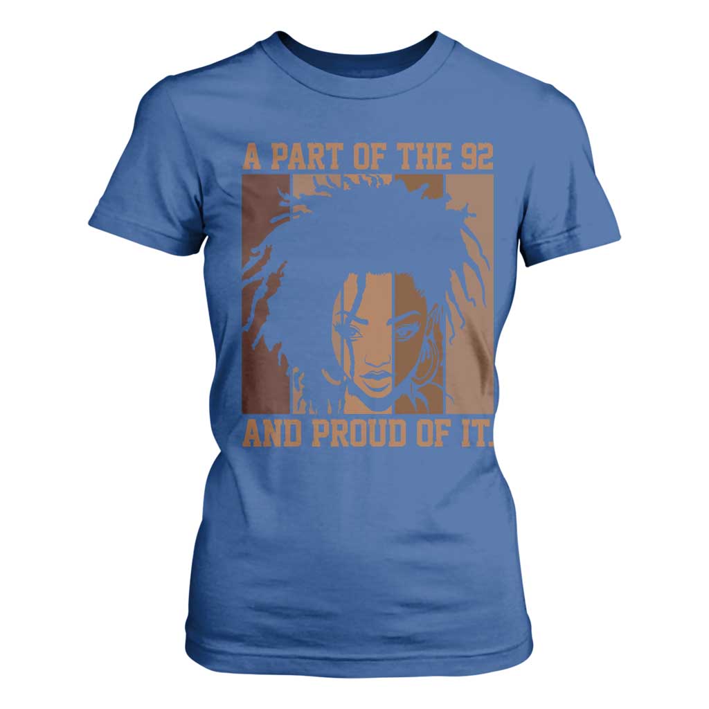 92 Percent Black Woman Power T Shirt For Women A Part Of The 92% And Proud Of It TS10 Royal Blue Print Your Wear
