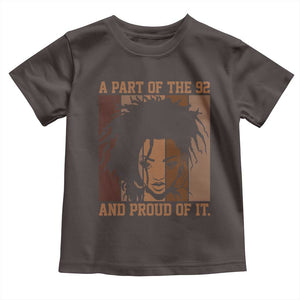 92 Percent Black Woman Power Toddler T Shirt A Part Of The 92% And Proud Of It TS10 Dark Chocolate Print Your Wear