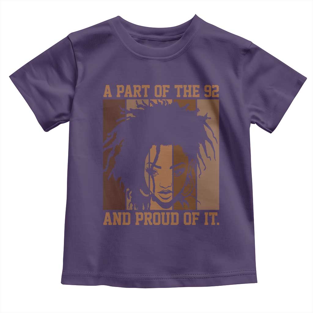 92 Percent Black Woman Power Toddler T Shirt A Part Of The 92% And Proud Of It TS10 Purple Print Your Wear