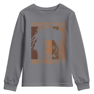 92 Percent Black Woman Power Youth Sweatshirt A Part Of The 92% And Proud Of It TS10 Charcoal Print Your Wear
