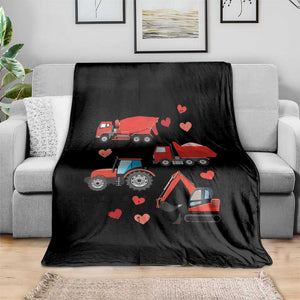 Excavator Construction Throw Blanket Car Tractor Truck Lovers TS10 Print Your Wear