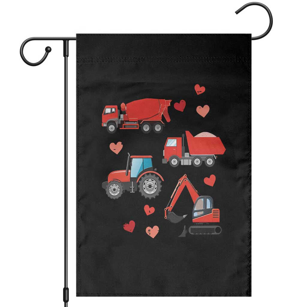 Excavator Construction Garden Flag Car Tractor Truck Lovers TS10 Black Print Your Wear