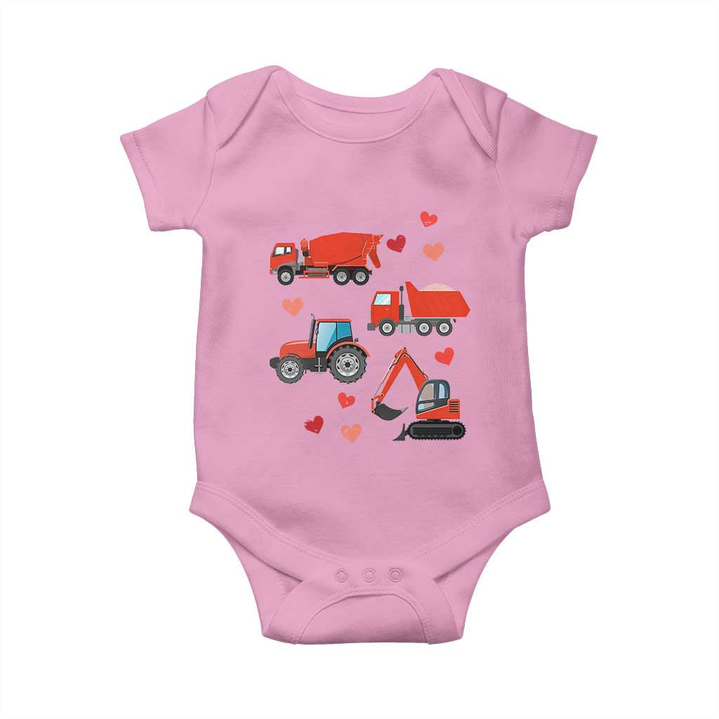 Excavator Construction Baby Onesie Car Tractor Truck Lovers TS10 Light Pink Print Your Wear