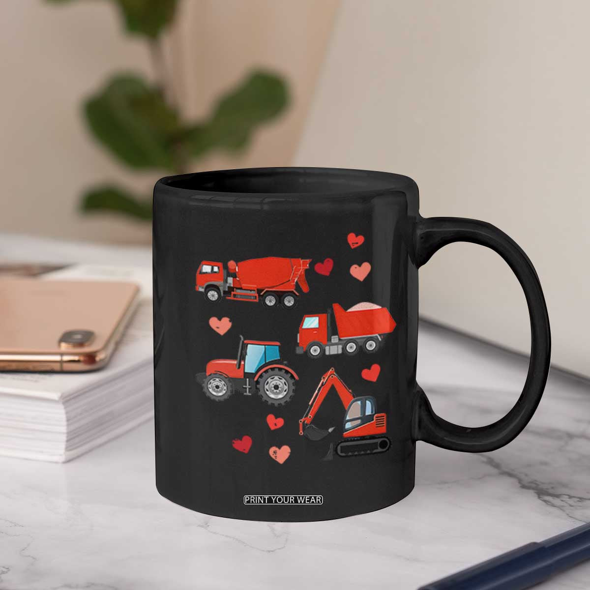 Excavator Construction Coffee Mug Car Tractor Truck Lovers TS10 Print Your Wear