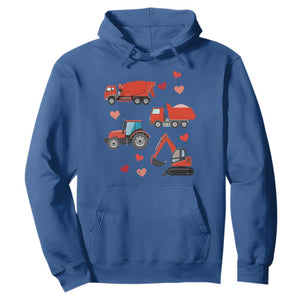 Excavator Construction Hoodie Car Tractor Truck Lovers TS10 Royal Blue Print Your Wear