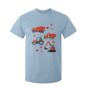 Excavator Construction T Shirt For Kid Car Tractor Truck Lovers TS10 Light Blue Print Your Wear