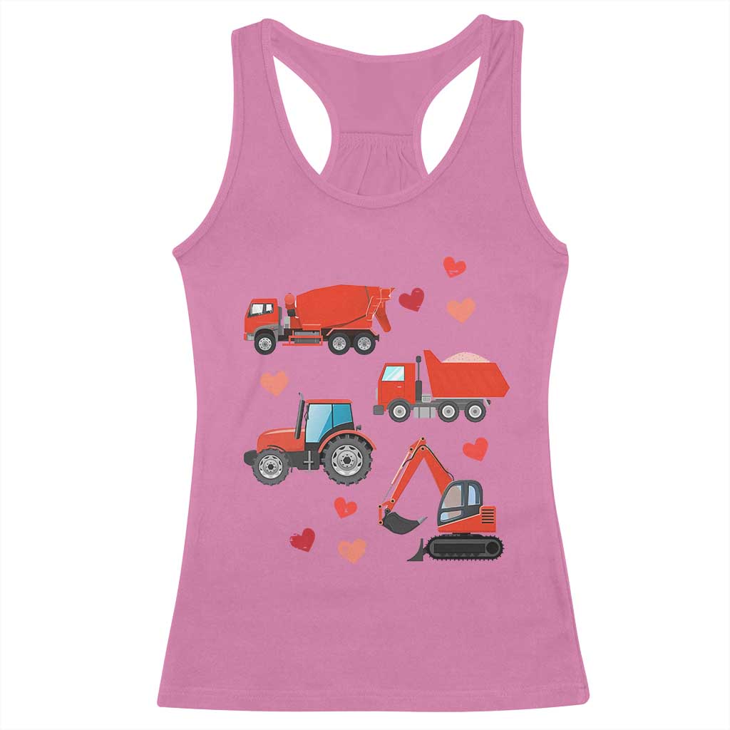 Excavator Construction Racerback Tank Top Car Tractor Truck Lovers TS10 Azalea Print Your Wear
