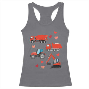 Excavator Construction Racerback Tank Top Car Tractor Truck Lovers TS10 Charcoal Print Your Wear