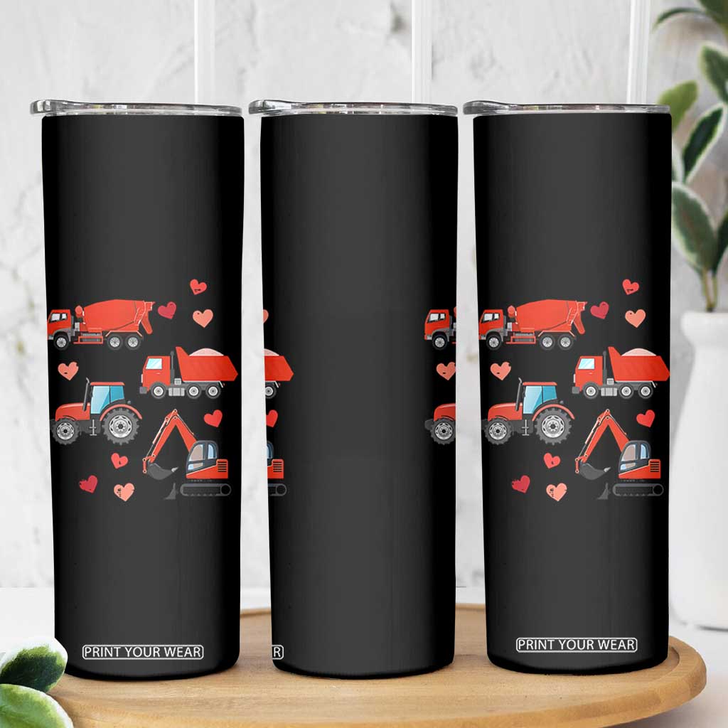 Excavator Construction Skinny Tumbler Car Tractor Truck Lovers TS10 Print Your Wear