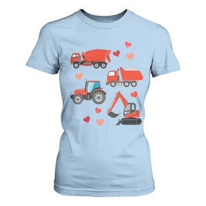 Excavator Construction T Shirt For Women Car Tractor Truck Lovers TS10 Light Blue Print Your Wear