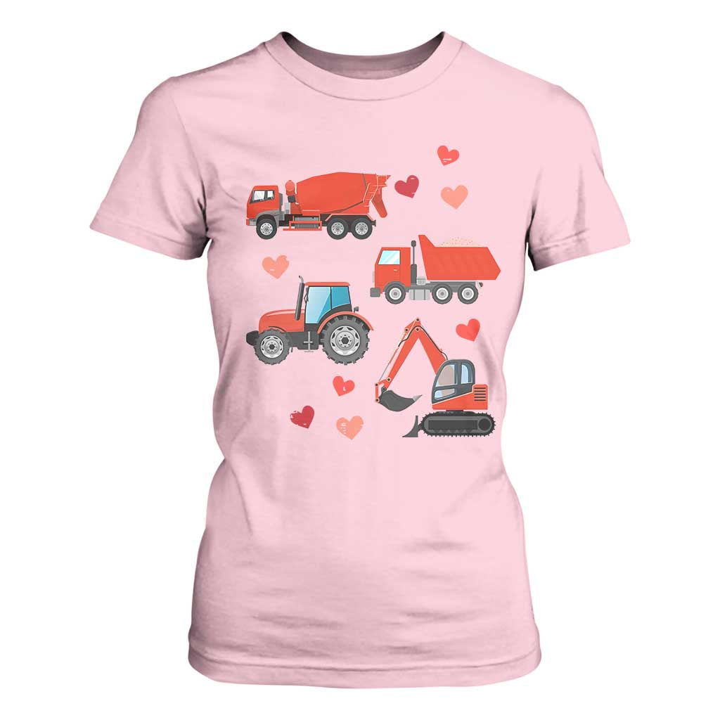 Excavator Construction T Shirt For Women Car Tractor Truck Lovers TS10 Light Pink Print Your Wear