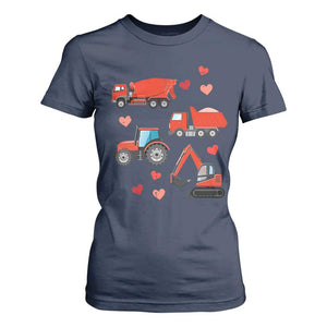 Excavator Construction T Shirt For Women Car Tractor Truck Lovers TS10 Navy Print Your Wear