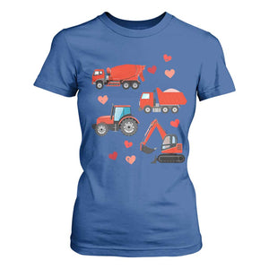 Excavator Construction T Shirt For Women Car Tractor Truck Lovers TS10 Royal Blue Print Your Wear