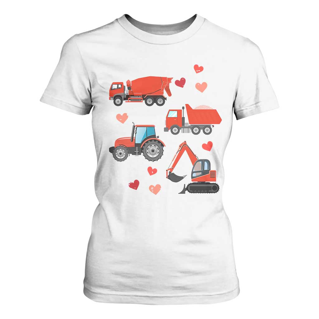 Excavator Construction T Shirt For Women Car Tractor Truck Lovers TS10 White Print Your Wear