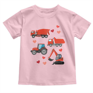 Excavator Construction Toddler T Shirt Car Tractor Truck Lovers TS10 Light Pink Print Your Wear