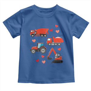 Excavator Construction Toddler T Shirt Car Tractor Truck Lovers TS10 Royal Blue Print Your Wear