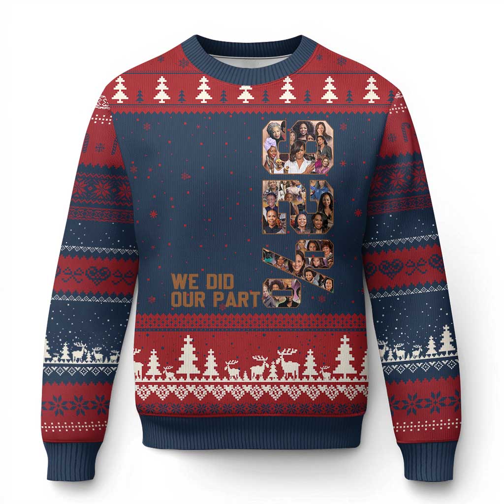 92 Percent Black Woman Power Ugly Christmas Sweater 92 Percent Melanin Girls TS10 Navy Red Print Your Wear