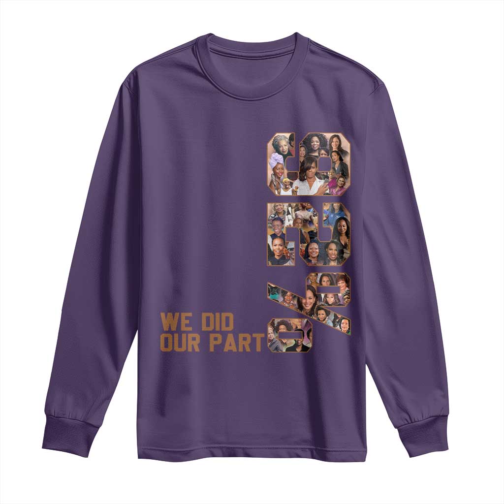 92 Percent Black Woman Power Long Sleeve Shirt 92 Percent Melanin Girls TS10 Purple Print Your Wear