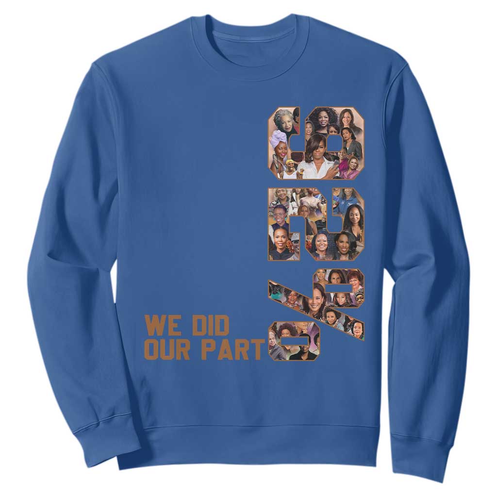 92 Percent Black Woman Power Sweatshirt 92 Percent Melanin Girls TS10 Royal Blue Print Your Wear