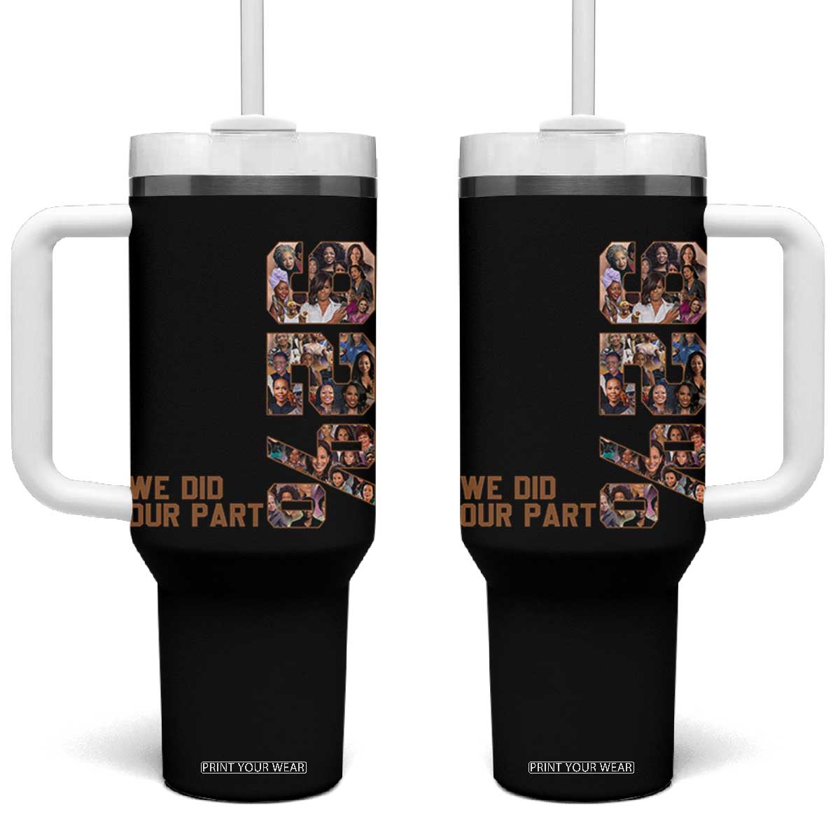 92 Percent Black Woman Power Tumbler With Handle 92 Percent Melanin Girls TS10 One Size: 40 oz Black Print Your Wear