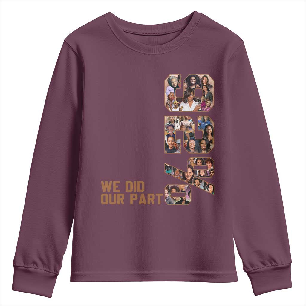92 Percent Black Woman Power Youth Sweatshirt 92 Percent Melanin Girls TS10 Maroon Print Your Wear