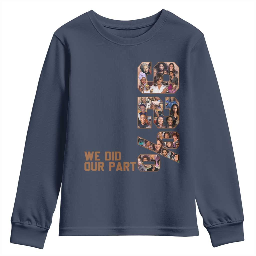 92 Percent Black Woman Power Youth Sweatshirt 92 Percent Melanin Girls TS10 Navy Print Your Wear