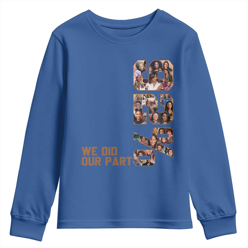 92 Percent Black Woman Power Youth Sweatshirt 92 Percent Melanin Girls TS10 Royal Blue Print Your Wear
