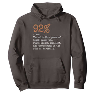 92 Percent Black Woman Power Hoodie The 92% African American Melanin Girls TS10 Dark Chocolate Print Your Wear