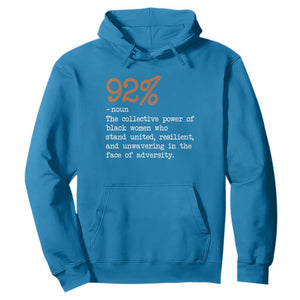 92 Percent Black Woman Power Hoodie The 92% African American Melanin Girls TS10 Sapphire Print Your Wear