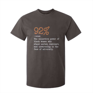 92 Percent Black Woman Power T Shirt For Kid The 92% African American Melanin Girls TS10 Dark Chocolate Print Your Wear