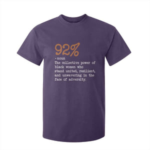 92 Percent Black Woman Power T Shirt For Kid The 92% African American Melanin Girls TS10 Purple Print Your Wear