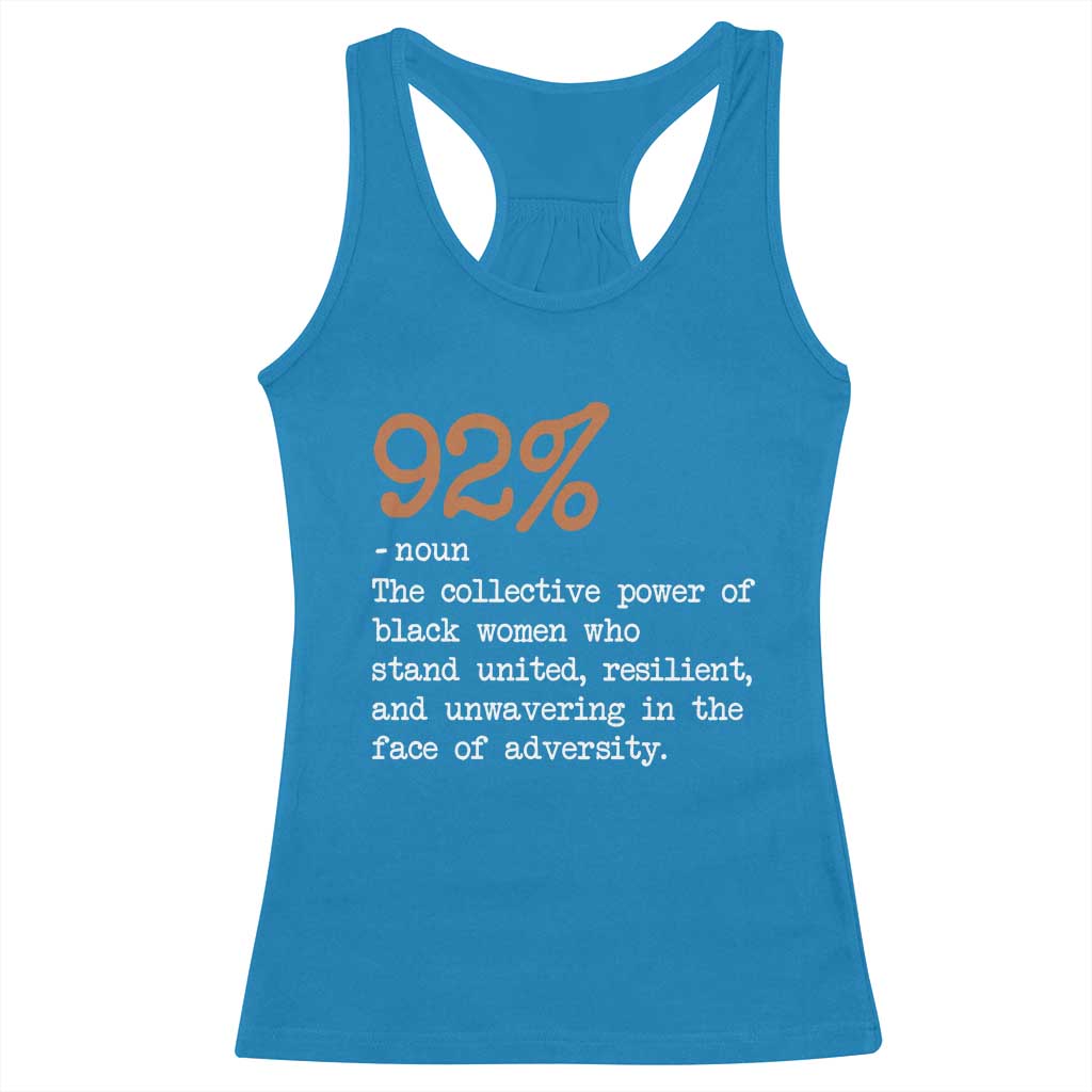 92 Percent Black Woman Power Racerback Tank Top The 92% African American Melanin Girls TS10 Sapphire Print Your Wear