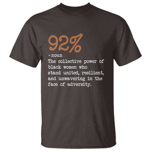 92 Percent Black Woman Power T Shirt The 92% African American Melanin Girls TS10 Dark Chocolate Print Your Wear