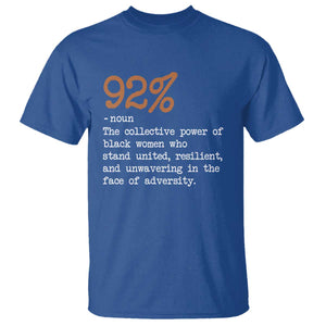 92 Percent Black Woman Power T Shirt The 92% African American Melanin Girls TS10 Royal Blue Print Your Wear