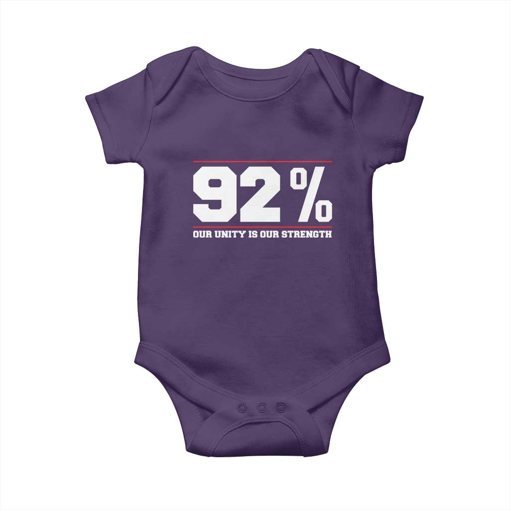 92 Percent Black Woman Power Baby Onesie 92% Our Unity Is Our Strength TS10 Purple Print Your Wear