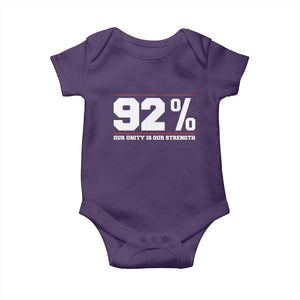 92 Percent Black Woman Power Baby Onesie 92% Our Unity Is Our Strength TS10 Purple Print Your Wear